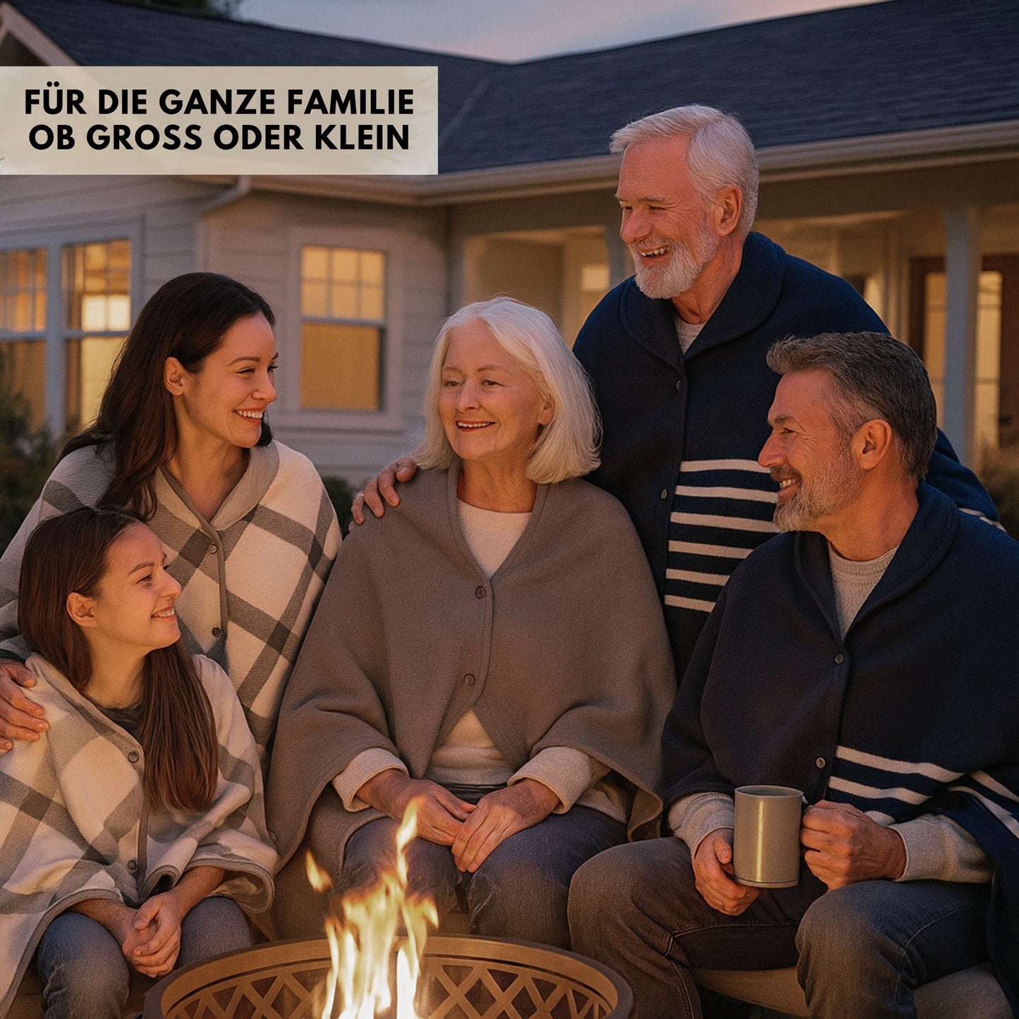 Poncho - Tragbare Decke / Kuschel Poncho