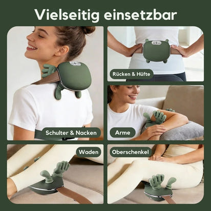NeckEase - 4D Nackenmassagegerät – Kabellos, Wärmefunktion & Tiefenentspannung