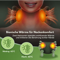 NeckEase - 4D Nackenmassagegerät – Kabellos, Wärmefunktion & Tiefenentspannung