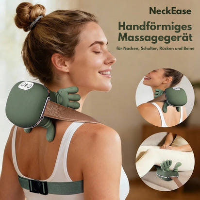 NeckEase - 4D Nackenmassagegerät – Kabellos, Wärmefunktion & Tiefenentspannung