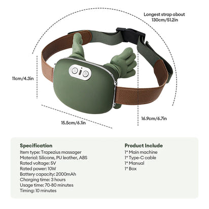 NeckEase - 4D Nackenmassagegerät – Kabellos, Wärmefunktion & Tiefenentspannung