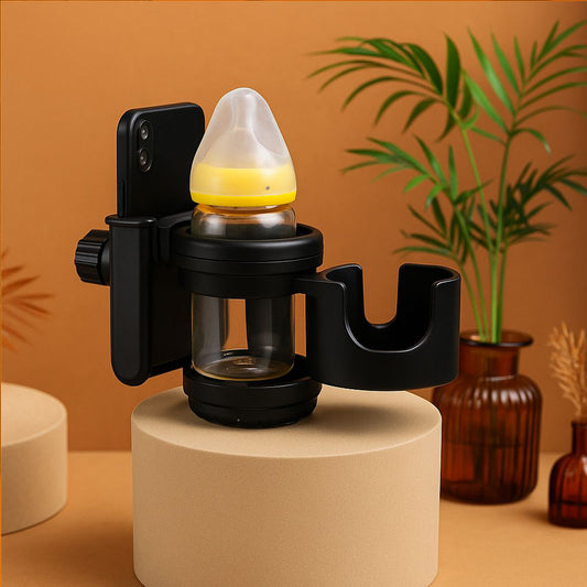 MomEase - 3-in-1 Kinderwagen-Halter für Getränke & Handy