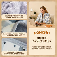 Poncho - Tragbare Decke / Kuschel Poncho